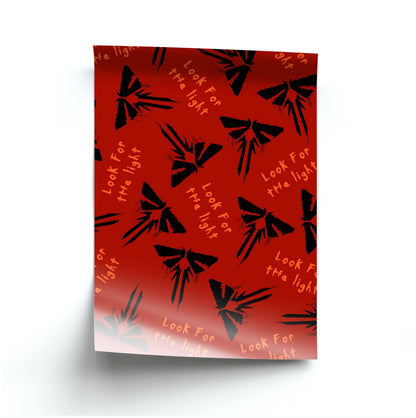 Look For The Light Firefly Pattern Poster