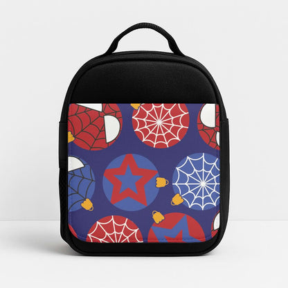 Spider Hero Baubles Pattern Insulated Lunch Bag