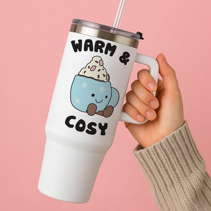 Hot Cocoa Plush Quote Tumbler