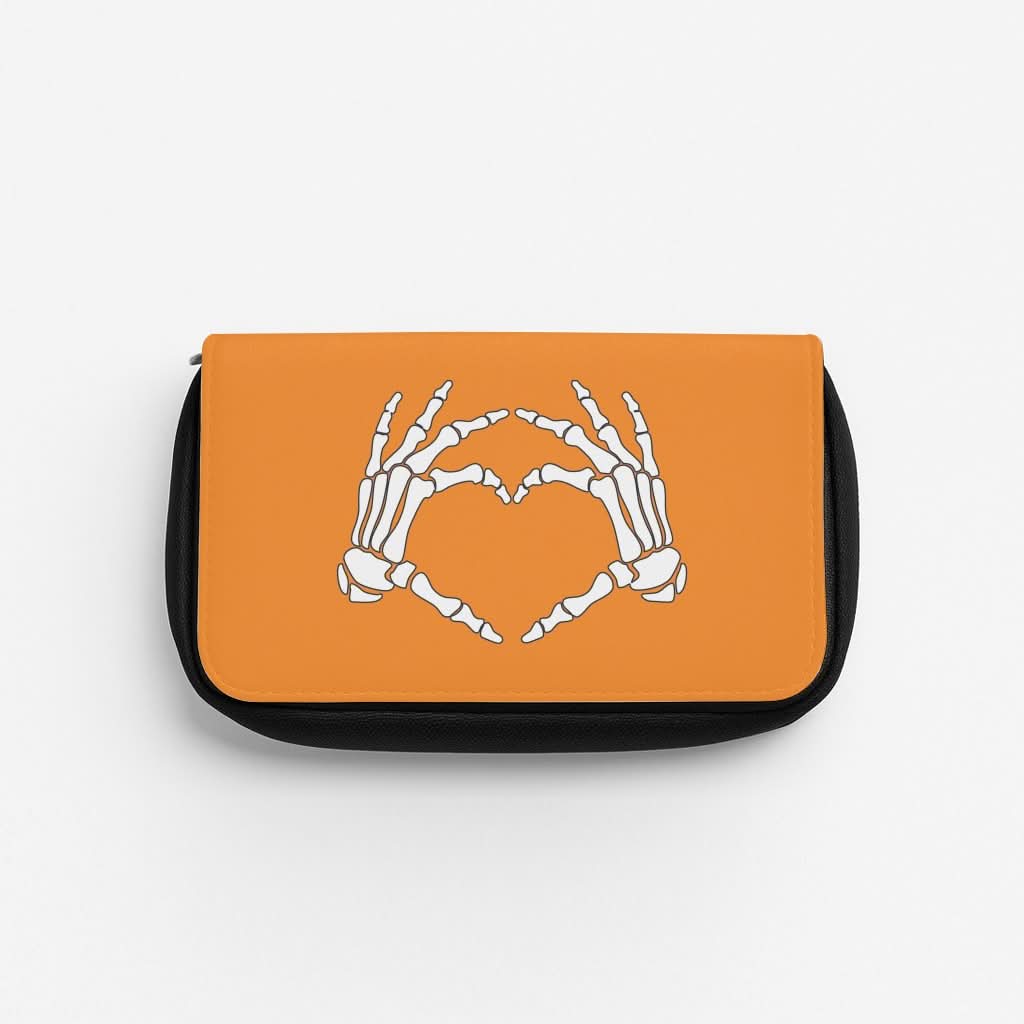 Skeleton Heart Pencil Case
