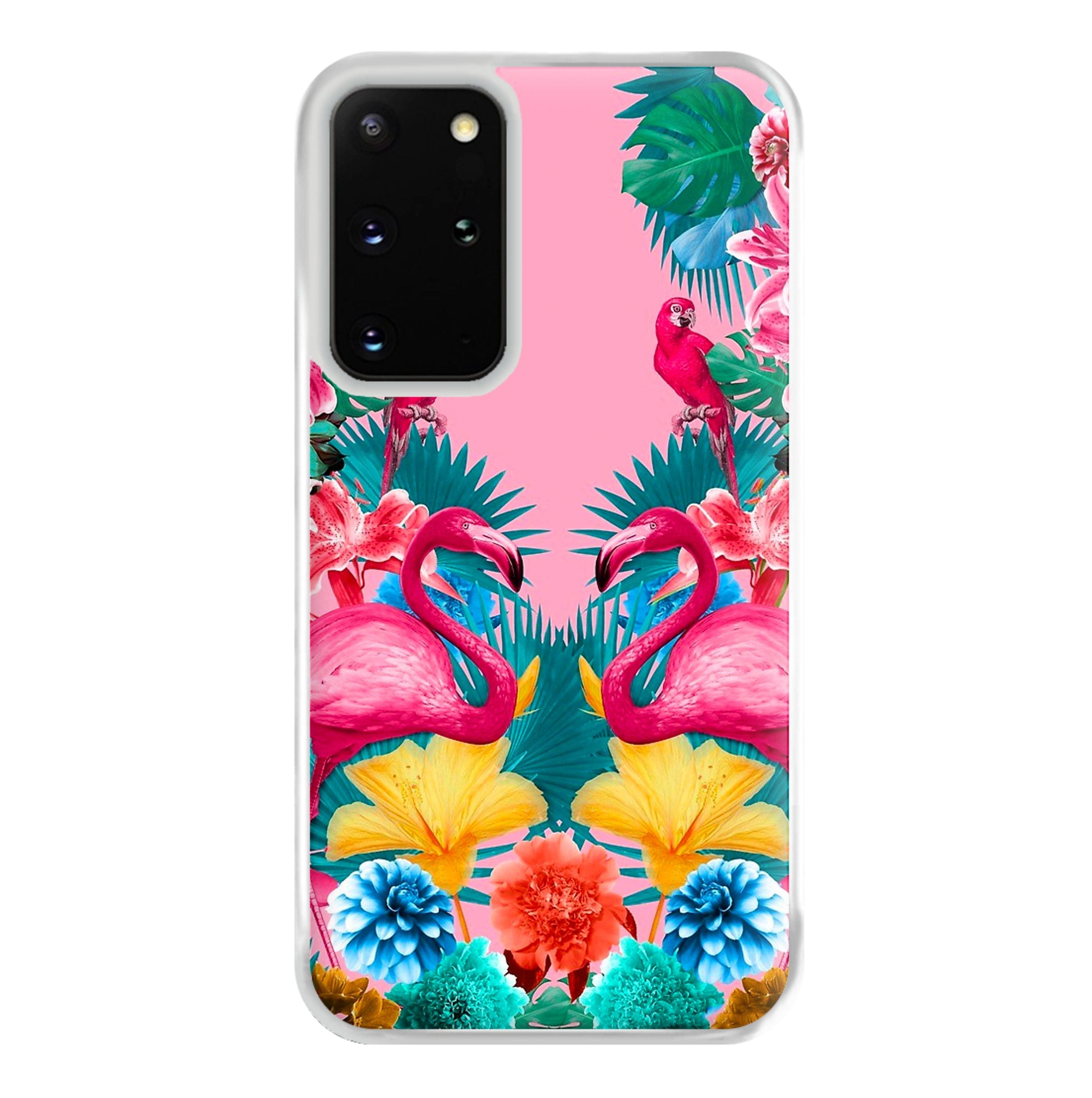 Flamingo and Tropical garden Phone Case