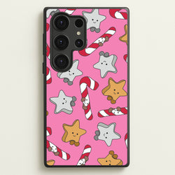 Pink Christmas Plushies Pattern Galaxy S25 Ultra Case