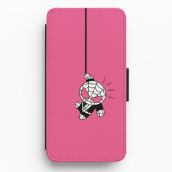 Pink Hanging Spider Hero  Flip / Wallet Phone Case