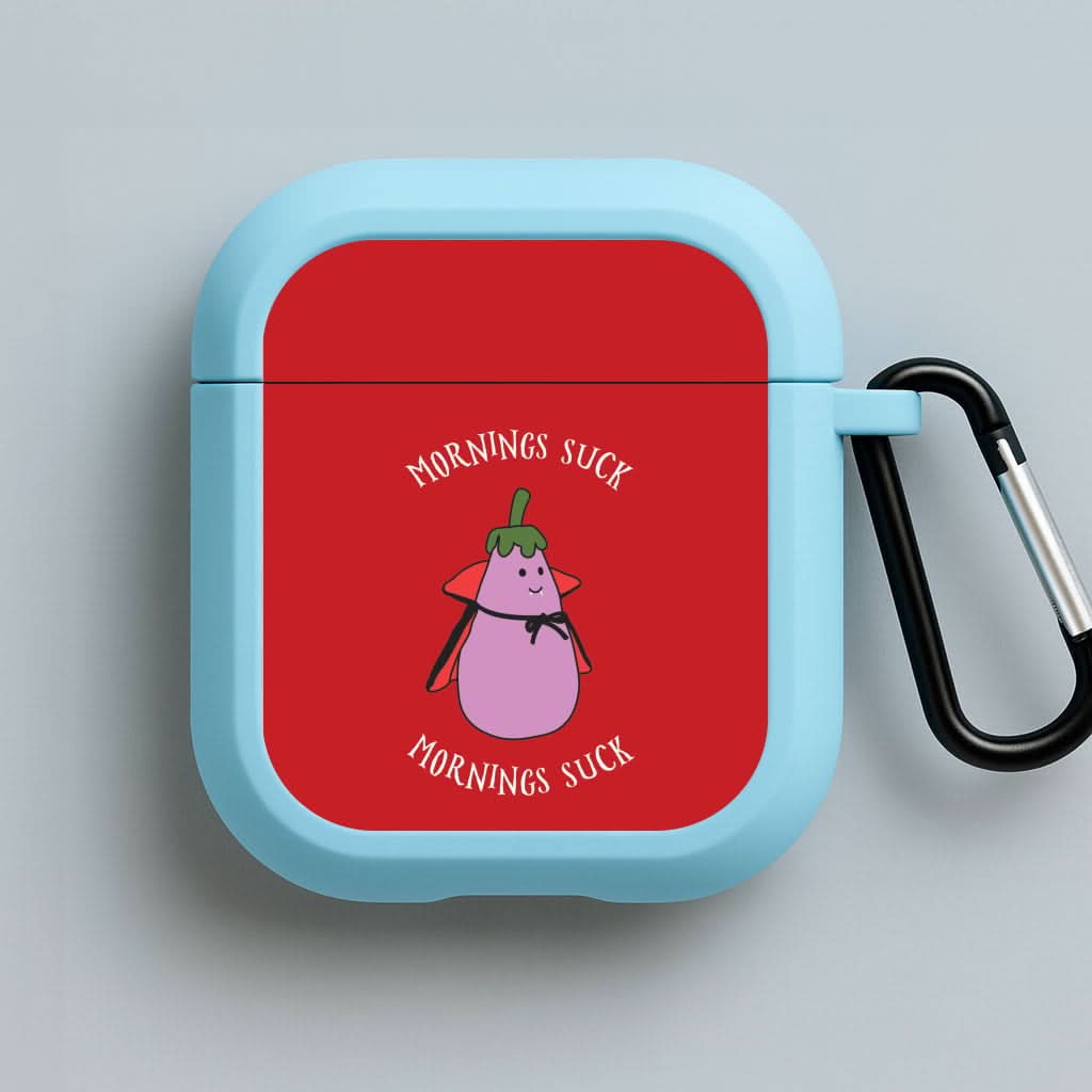Mornings Suck Plush - Halloween Blue AirPods Case