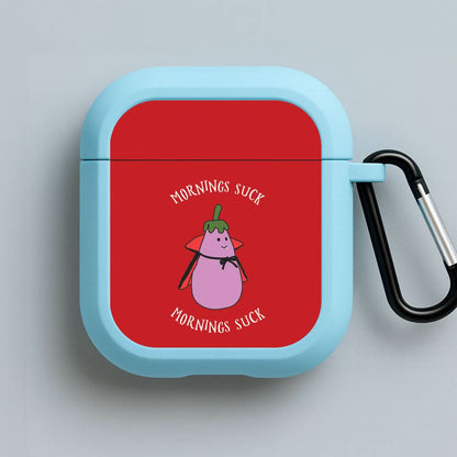Mornings Suck Plush - Halloween Blue AirPods Case