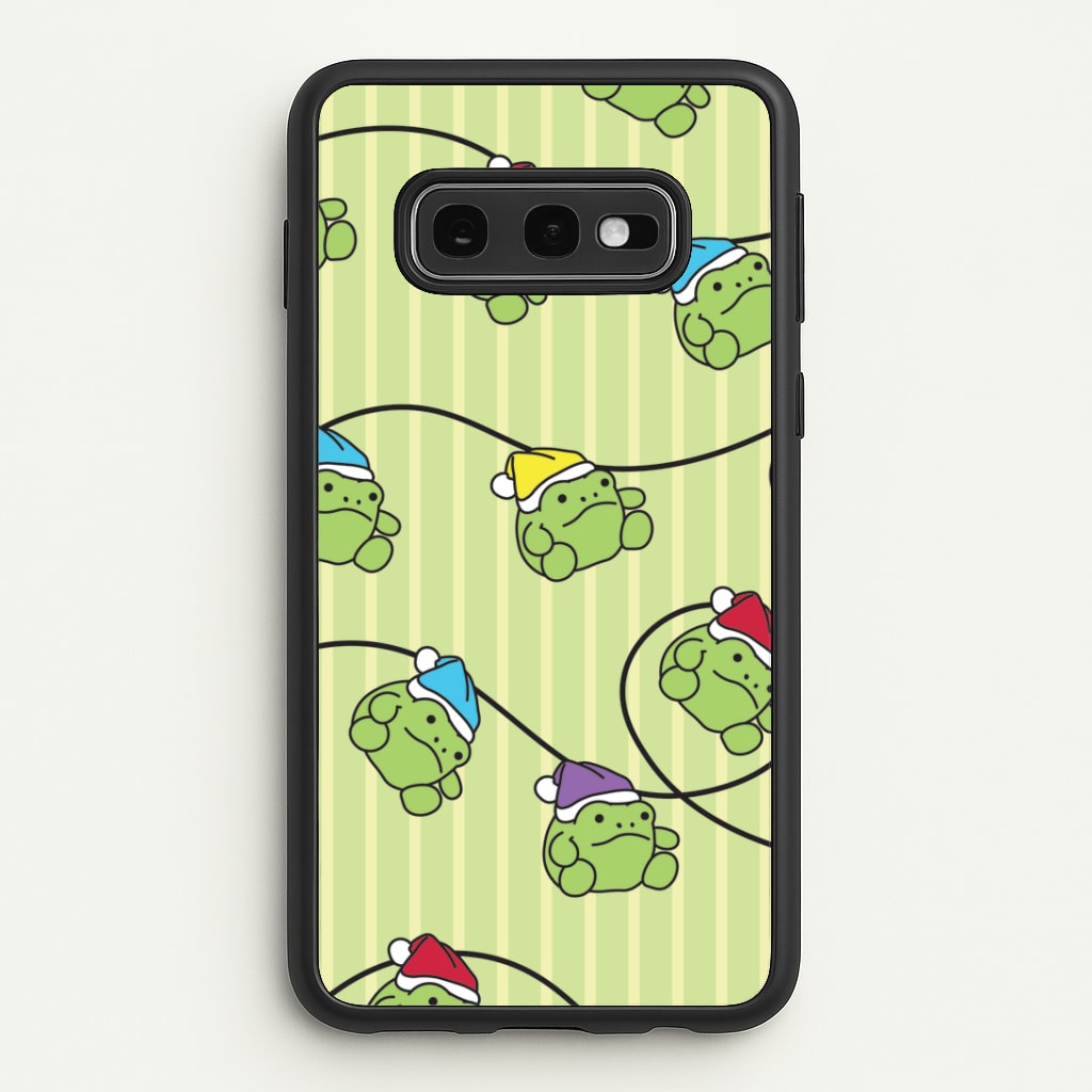 Christmas Frog Plush Fairylights Pattern Galaxy S10e Case