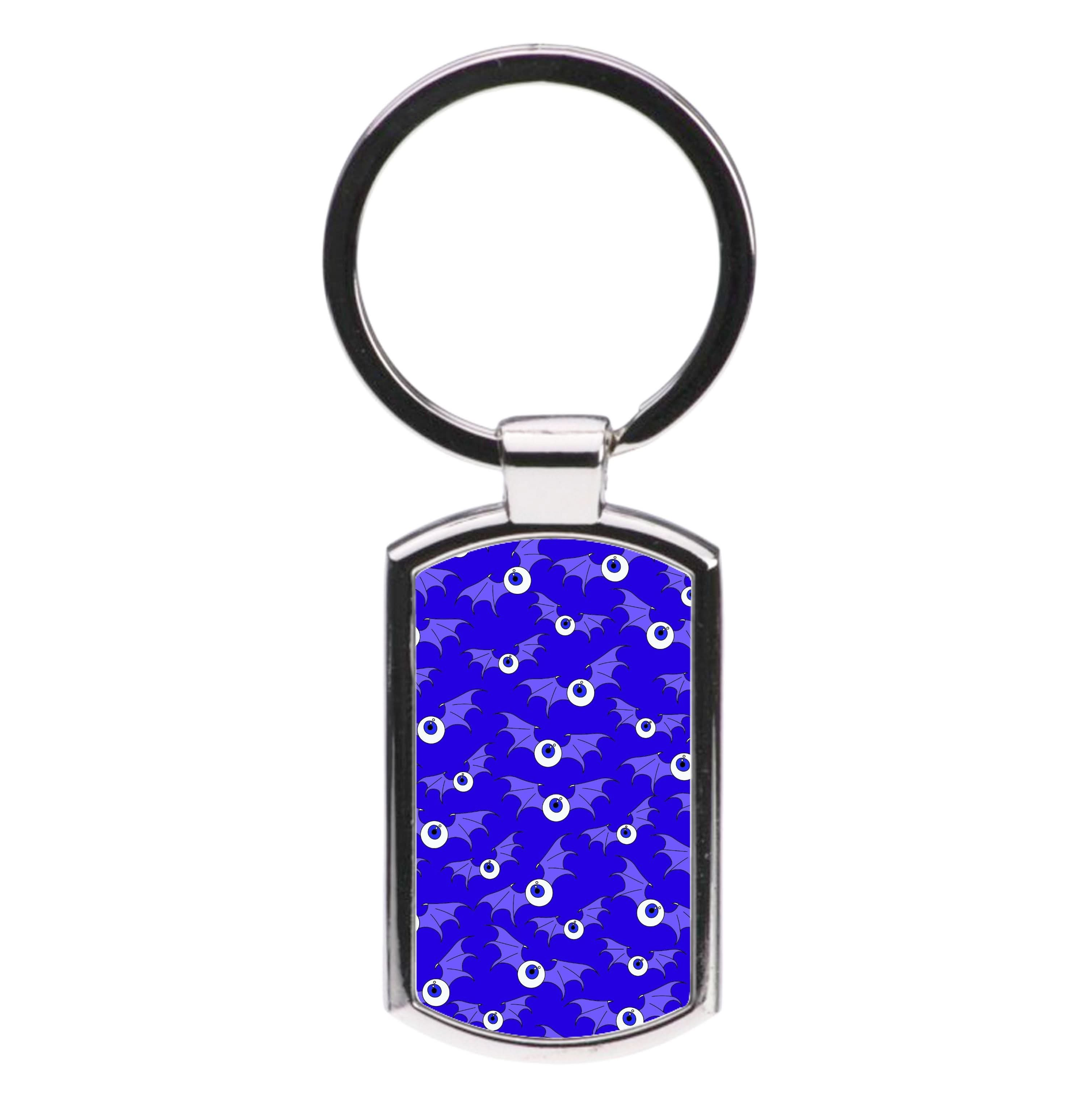 Purple Bat Pattern Luxury Keyring