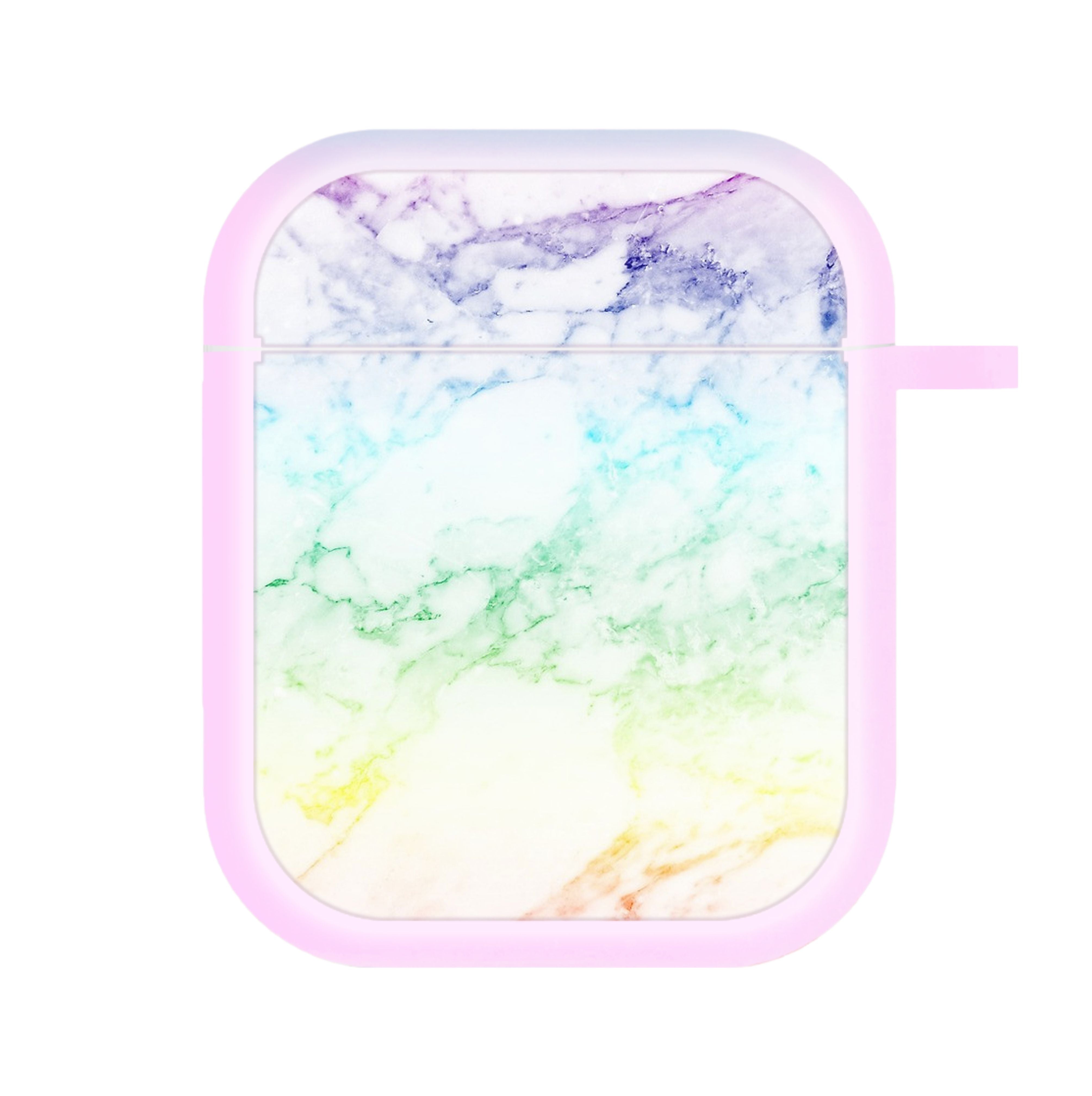 Rainbow Streak Marble Pattern AirPods Case