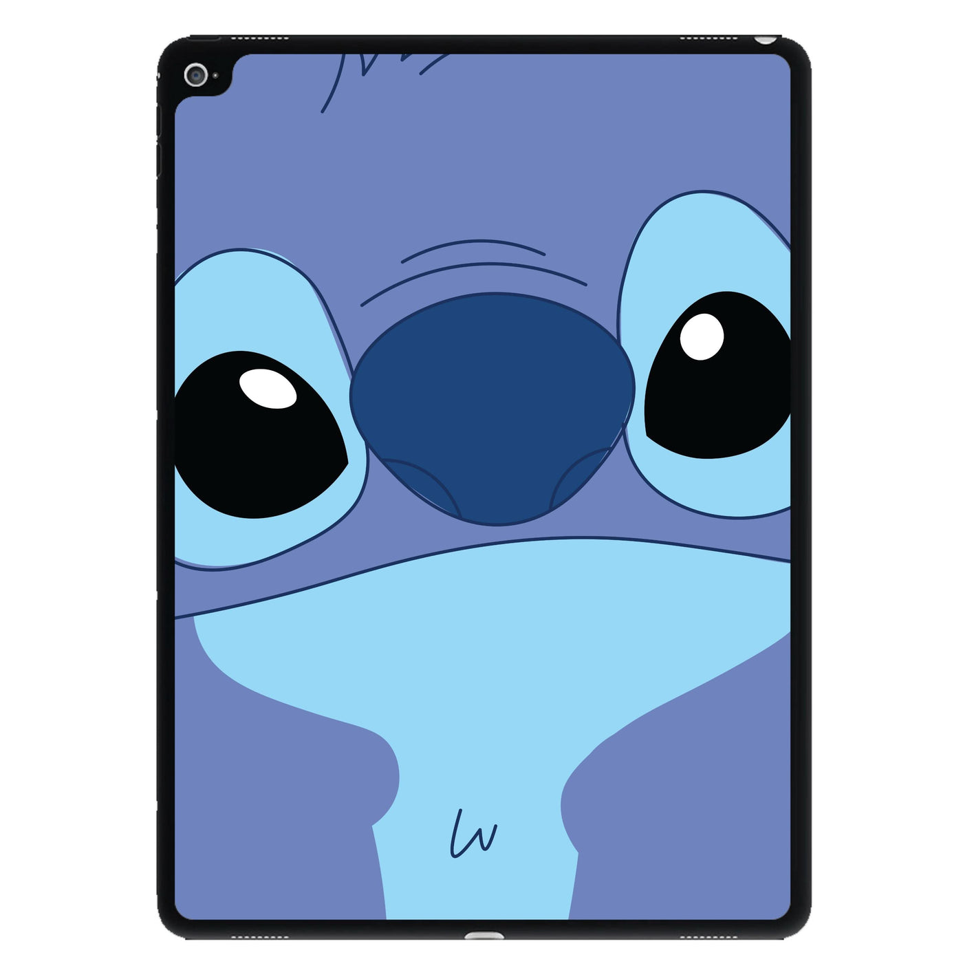 Blue Alien Face iPad Case