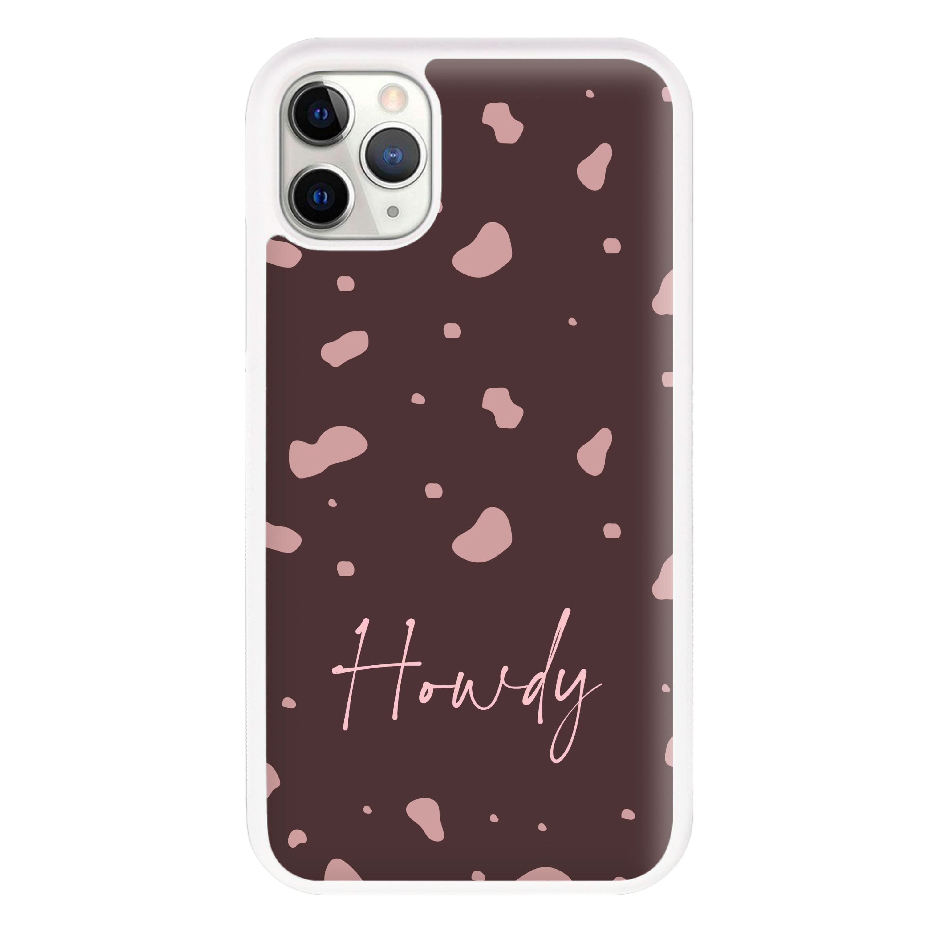 Cow Print Howdy Phone Case