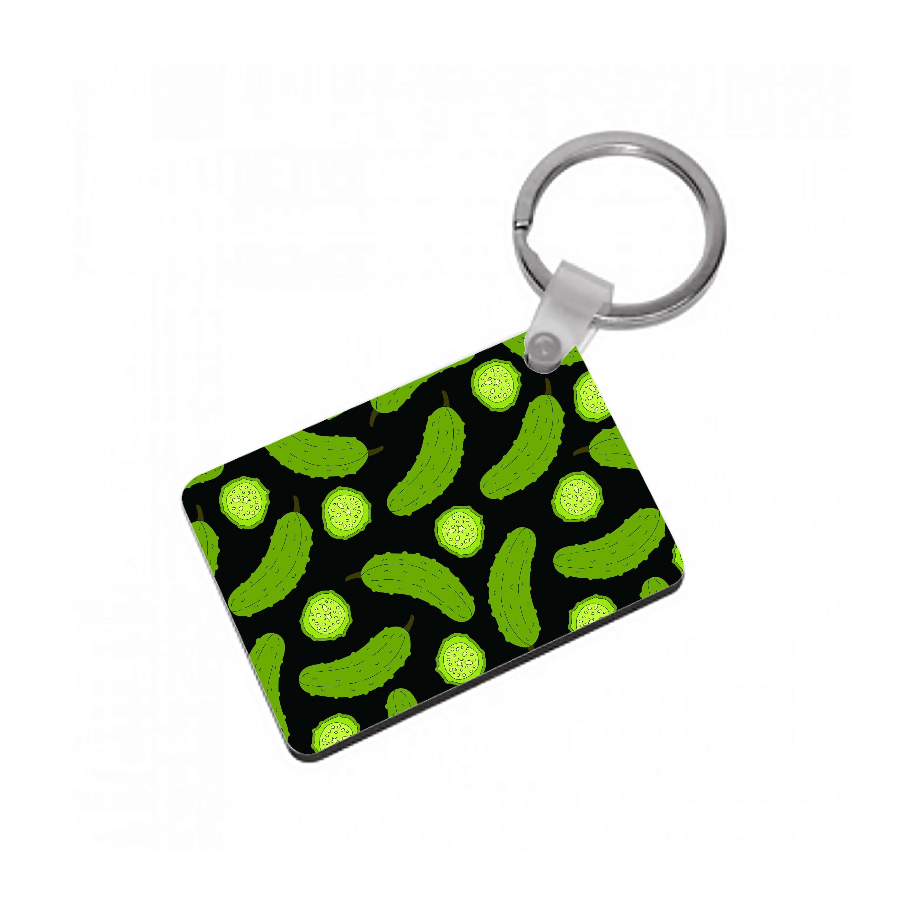 Pickle Assortment Pattern Keyring
