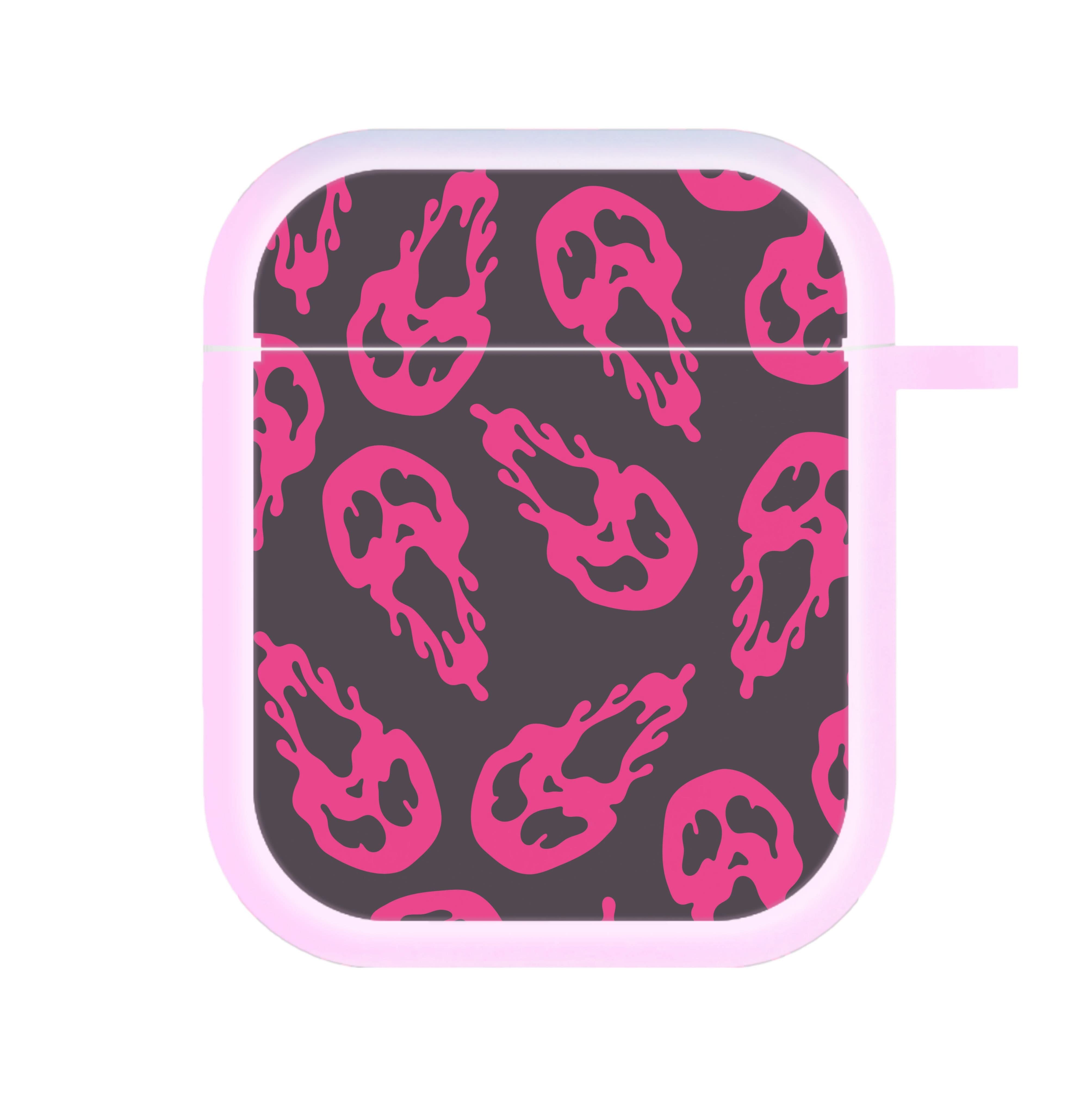 Trippy Ghost Face Pattern AirPods Case