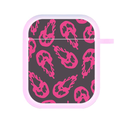 Trippy Ghost Face Pattern AirPods Case