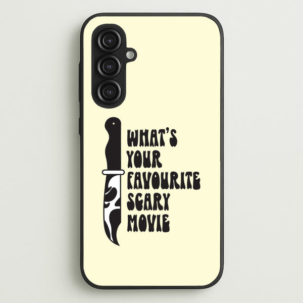 What's Your Favourite Scary Movie Trippy Galaxy S23FE Case