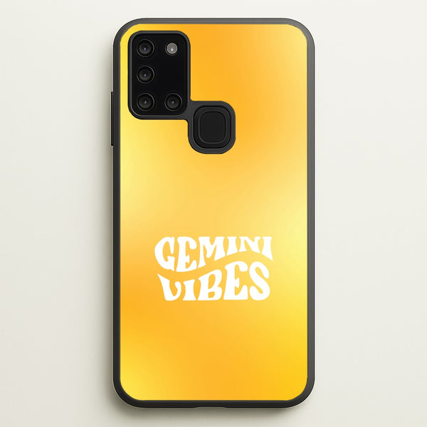 Gemini Vibes Gradient Zodiac Galaxy A21s Case
