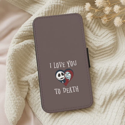 I Love You To Death Heart Leather Phone Case