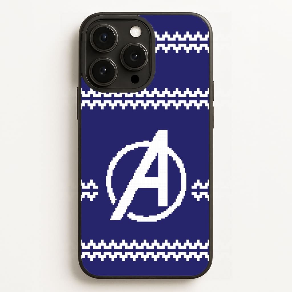 Superhero Team Blue Christmas Jumper  Phone Case for Apple iPhone, Samsung Galaxy, Huawei and Google Pixel