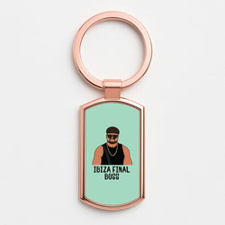 Ibiza Final Boss Rose Gold Keyring