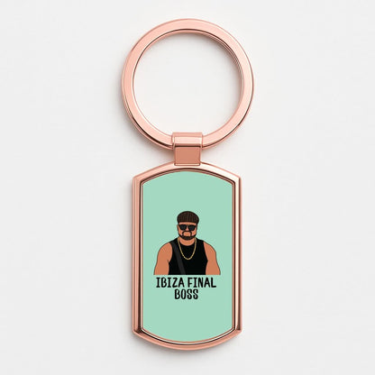 Ibiza Final Boss Rose Gold Keyring