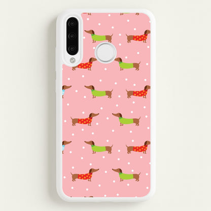 Christmas Jumpers Dachshund Pattern Huawei P30 Pro Case