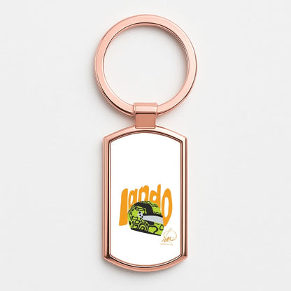 Abstract Lando Rose Gold Keyring