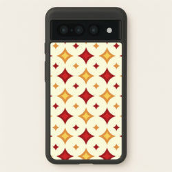 Geometric Christmas Stars Pattern Google Pixel 7 Pro Case