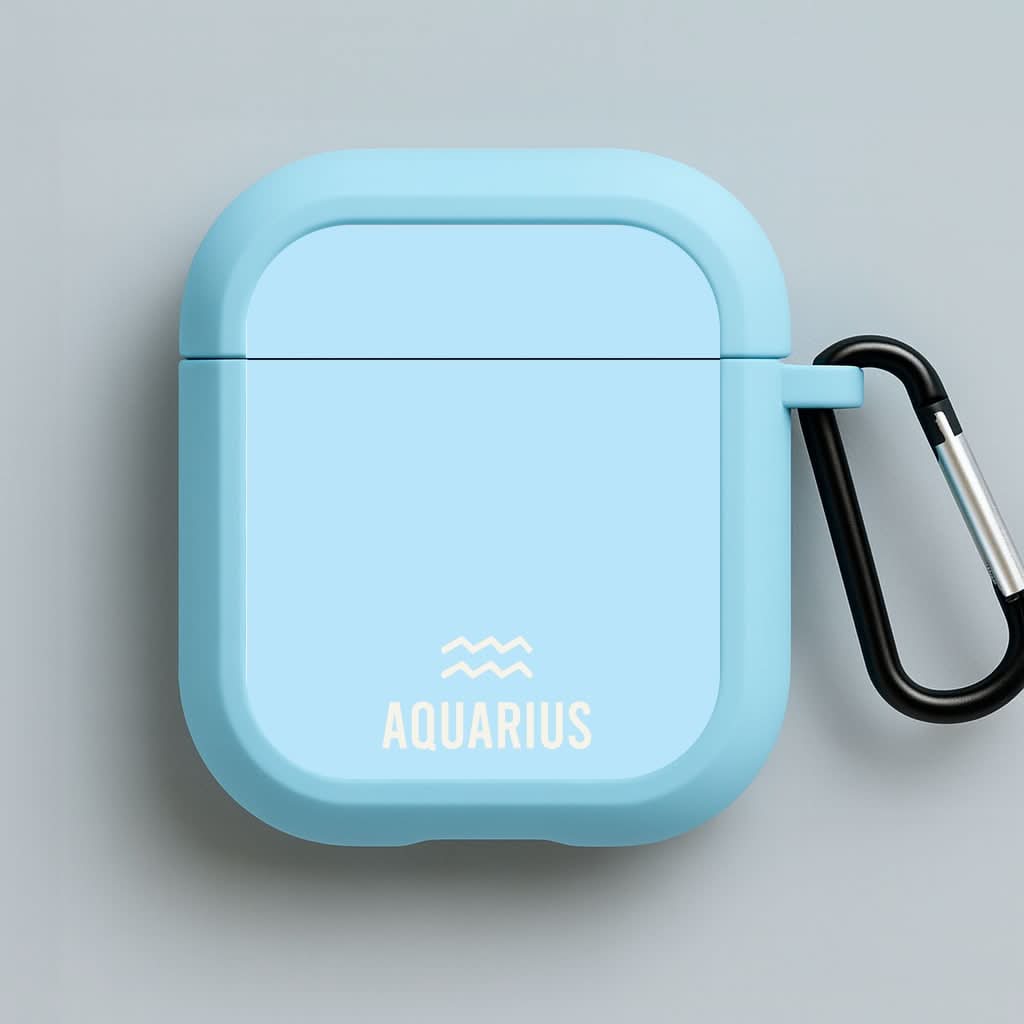 Aquarius Pastel Zodiac Blue AirPods Case