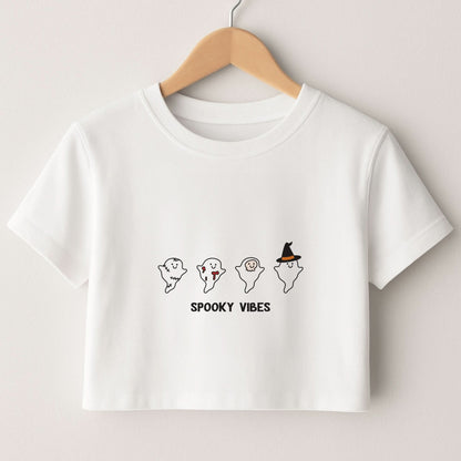 Spooky Vibes Ghosties II Crop Top