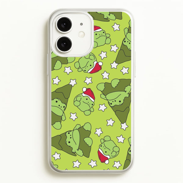 Christmas Frogs And Stars Plush Pattern iPhone 11 Case