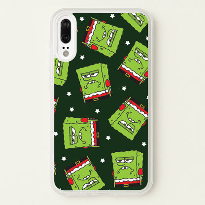 Grumpy Christmas Cartoon Sponge Pattern Huawei P20 Case