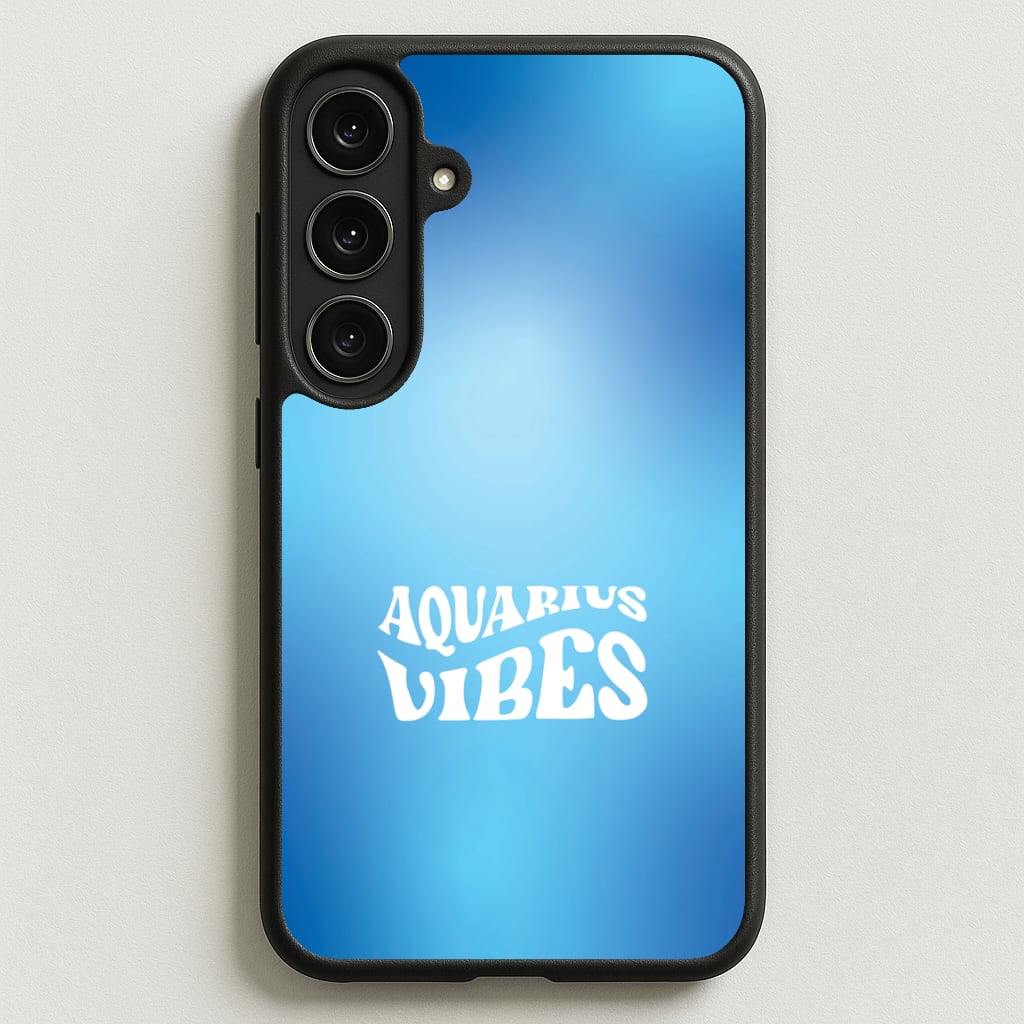 Aquarius Vibes Gradient Zodiac Galaxy S25FE Case