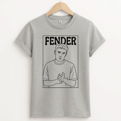 Fender Outline Unisex Grey T-Shirt