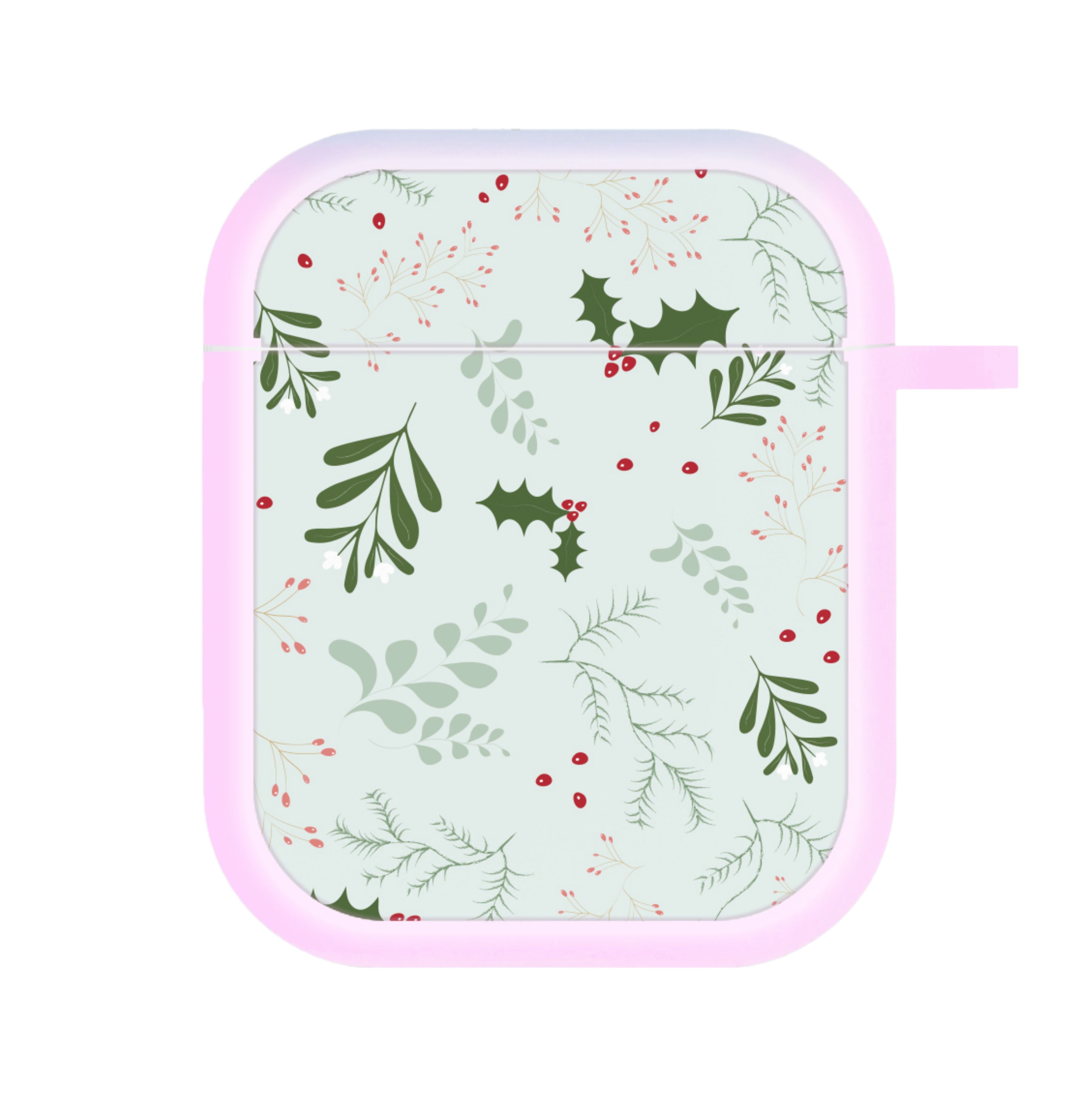 Christmas Floral Pattern AirPods Case