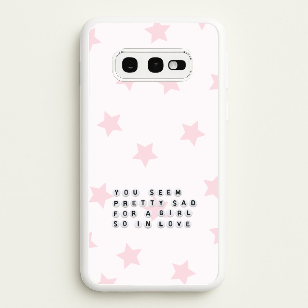 Pretty Sad Letter Beads Galaxy S10e Case