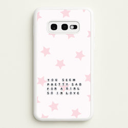 Pretty Sad Letter Beads Galaxy S10e Case