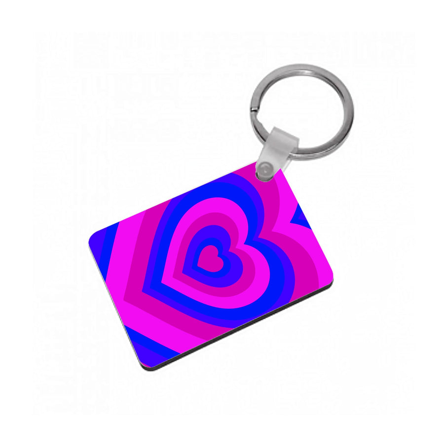 Bisexual Pride Heart Keyring