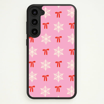 Coquette Bows And Snowflakes Pattern Galaxy S23 Plus Case