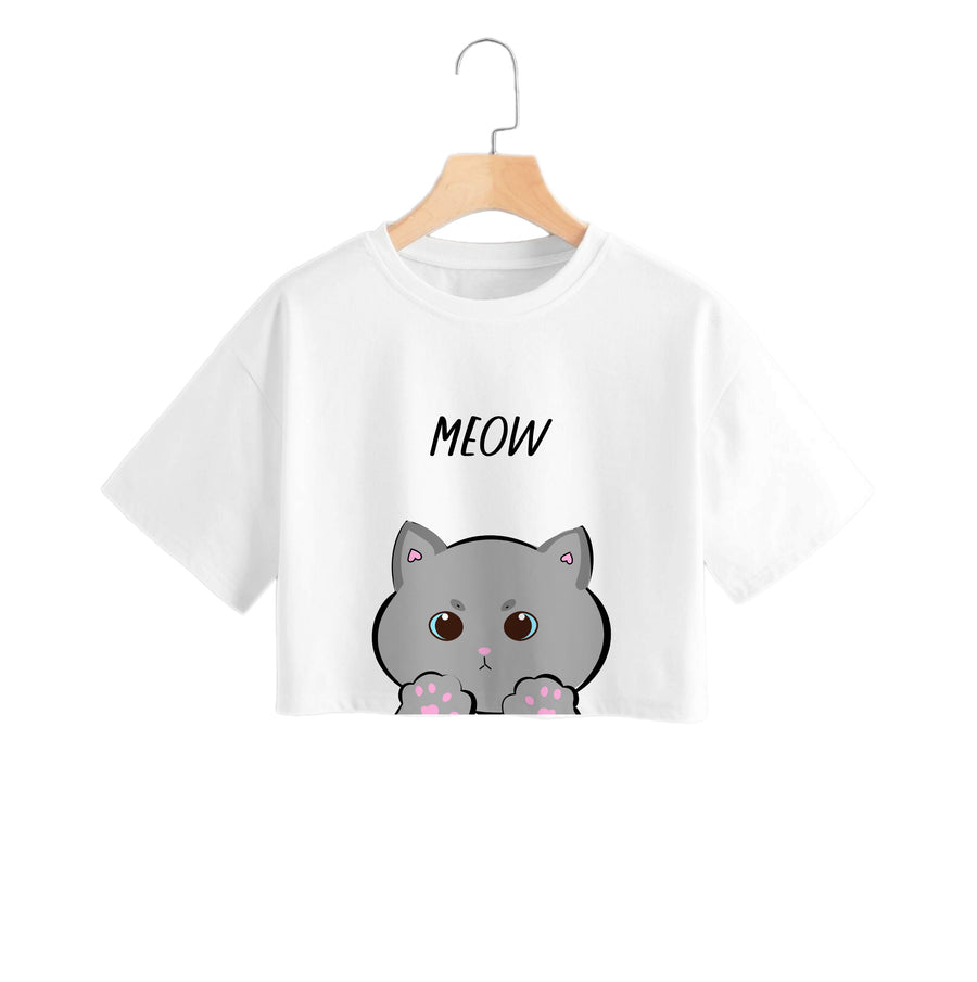 Grey Kitty - Cats Crop Top