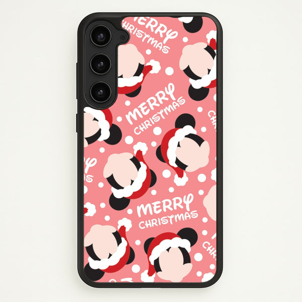 Merry Christmas Cartoon Mouse Pattern Galaxy S23 Case