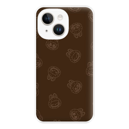 Monsters Outline Pattern I iPhone 15 Plus Case