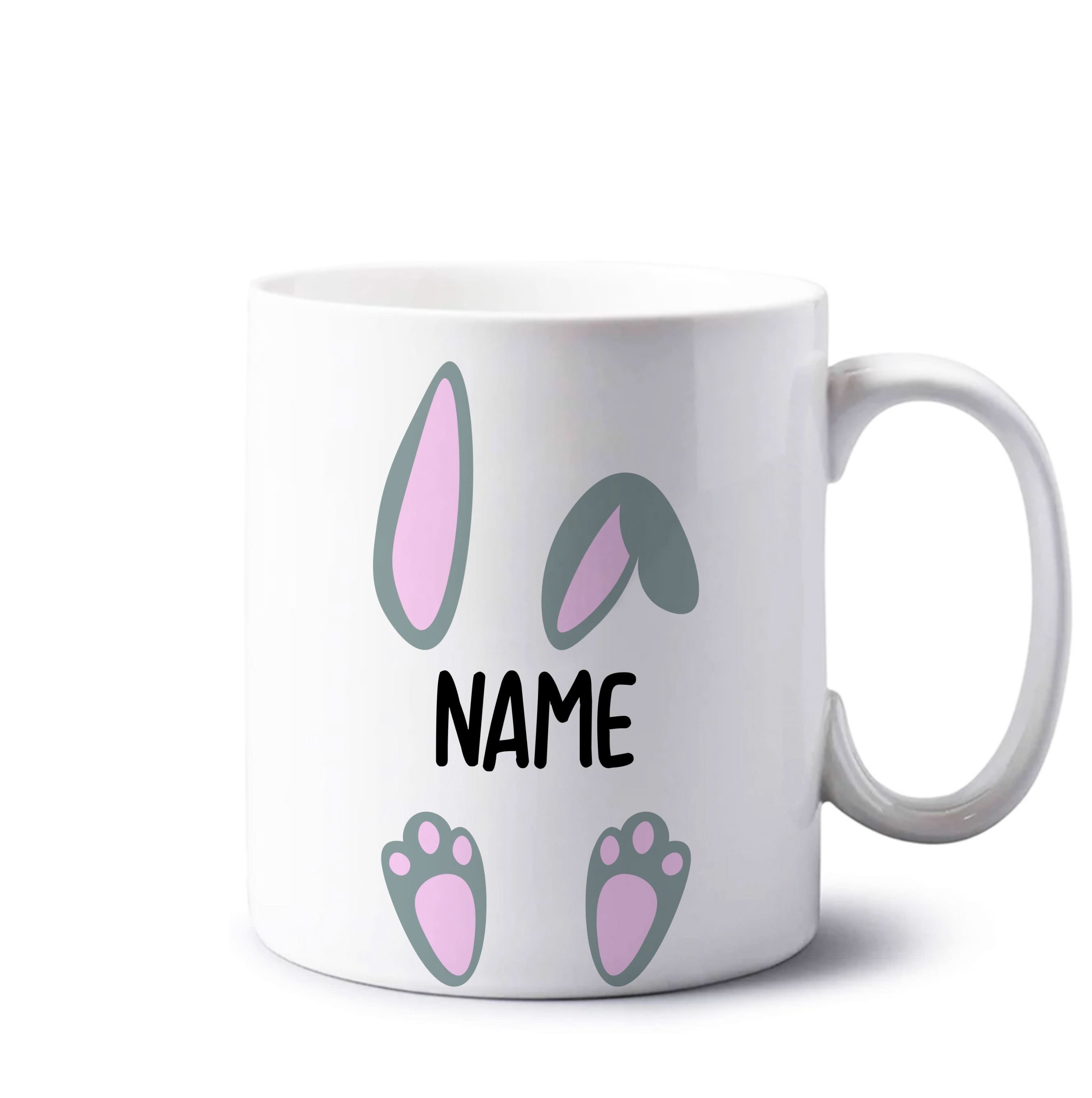 Grey Bunny Personalised Mug