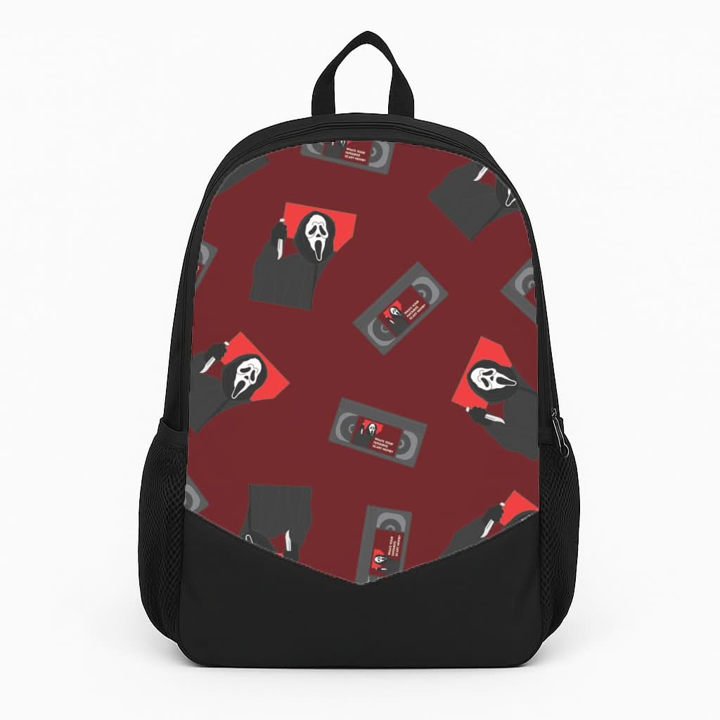 VHS & Ghostface Pattern Backpack