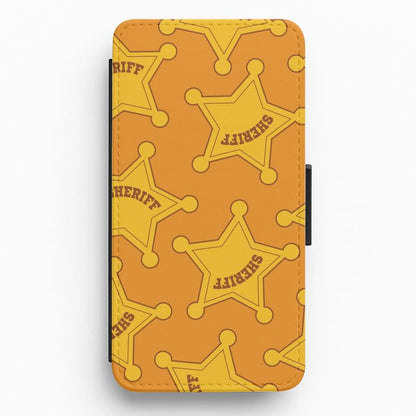 Sheriff Badge Pattern Flip / Wallet Phone Case