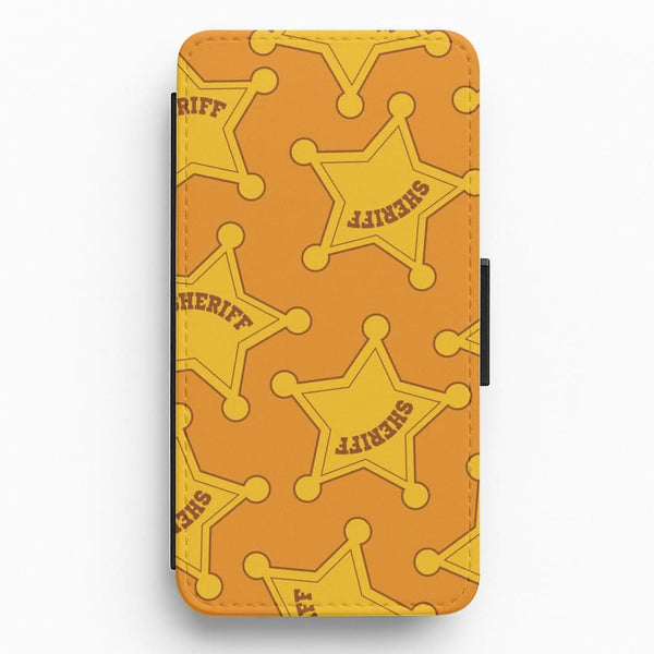 Sheriff Badge Pattern Flip / Wallet Phone Case