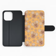 Cartoon Mouse Gingerbread Pattern Flip / Wallet Phone Case 2