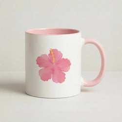 Pink Hibiscus Pink Tea Mug