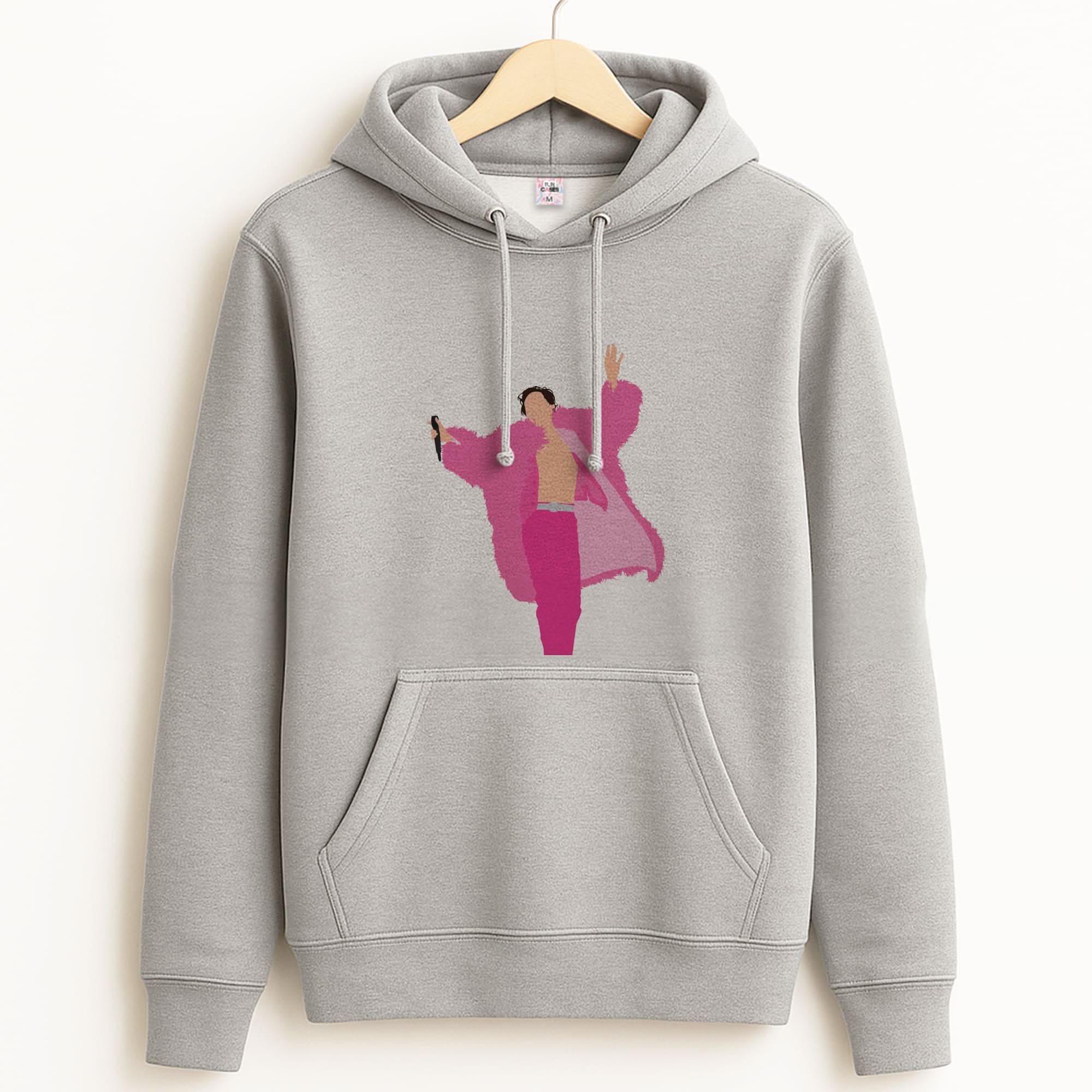Harry Pink Coat  Unisex Grey Hoodie