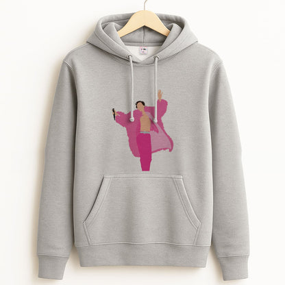 Harry Pink Coat  Unisex Grey Hoodie