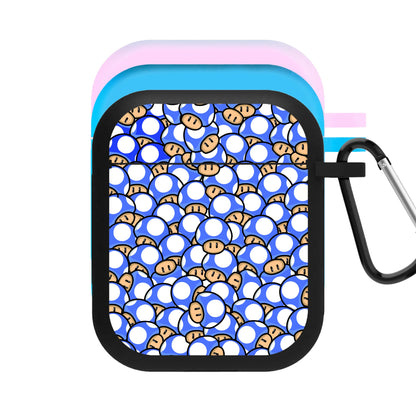 Mushroom Pattern - Dark Blue AirPods Case