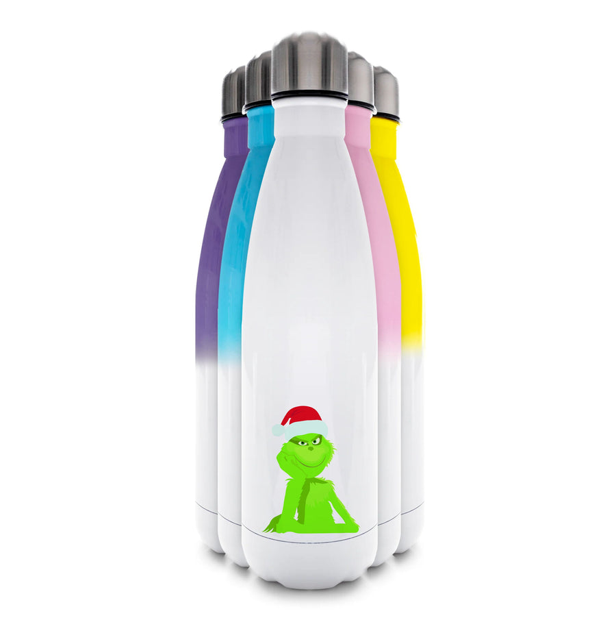 Christmas Hat - Grinch Water Bottle